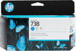 HP 738 (498N5A) 130mL Cyan Original Ink Cartridge