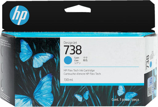 HP 738 (498N5A) 130mL Cyan Original Ink Cartridge