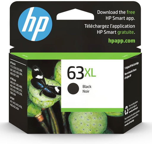 HP 63XL Black High Yield Original Ink Cartridge (F6U64AN)