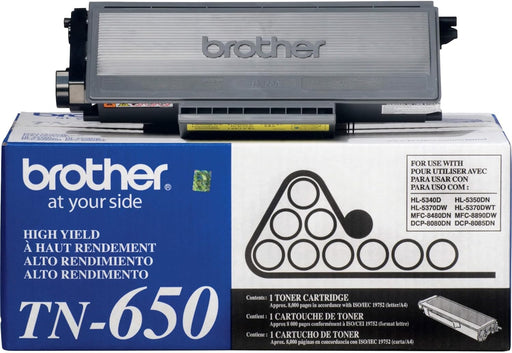 Brother TN650 High-Yield Black Toner Cartridge