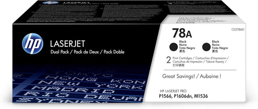 HP 78A (CE278D) Black Original LaserJet Toner Cartridges, 2 Pack – Compatible Printer Supply – Get Toner Canada