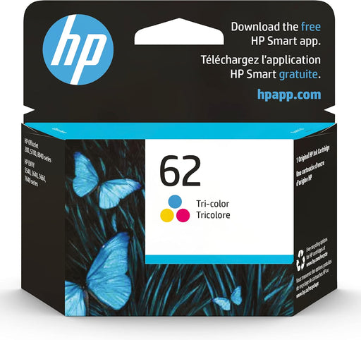HP 62 Tri-Color Original Ink Cartridge (C2P06AN)
