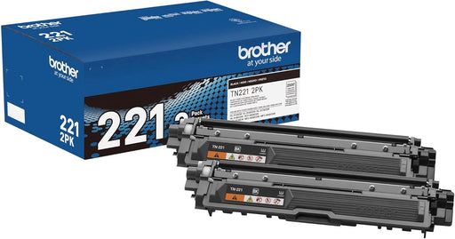 Brother TN221 Standard Yield Black Toner Cartridges - 2 Pack