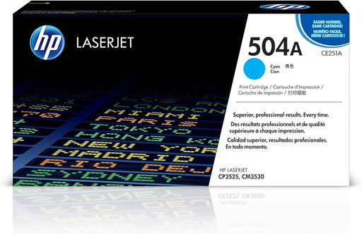 HP 504A (CE251A) Cyan Original LaserJet Toner Cartridge