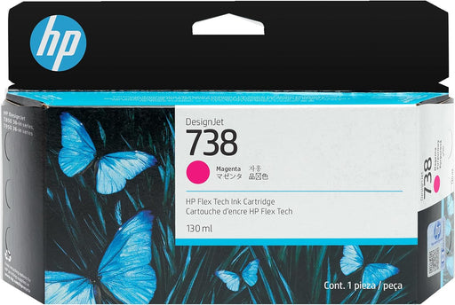 HP 738 (498N6A) 130mL Magenta Original Ink Cartridge