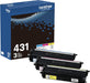 Brother TN431 Standard Yield Colour Toner Cartridges, 3 Pack