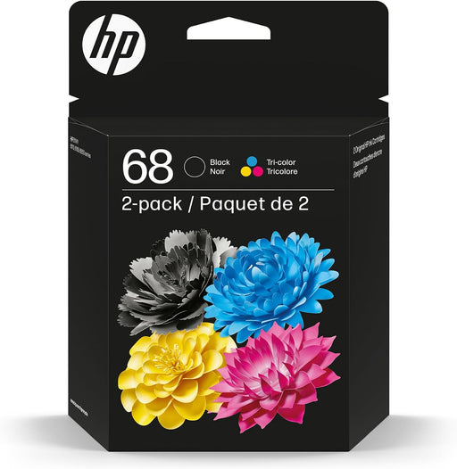 HP 68 Black/Tri-Color Ink Cartridges (2-Pack) 6L6S2TN 