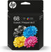 HP 68 Black/Tri-Color Ink Cartridges (2-Pack) 6L6S2TN 