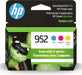 HP 952 Cyan, Magenta, Yellow Ink Cartridges (3-pack)