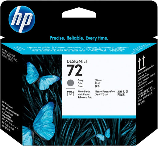 HP C9380A 72 Printhead, Grey/Photo Black