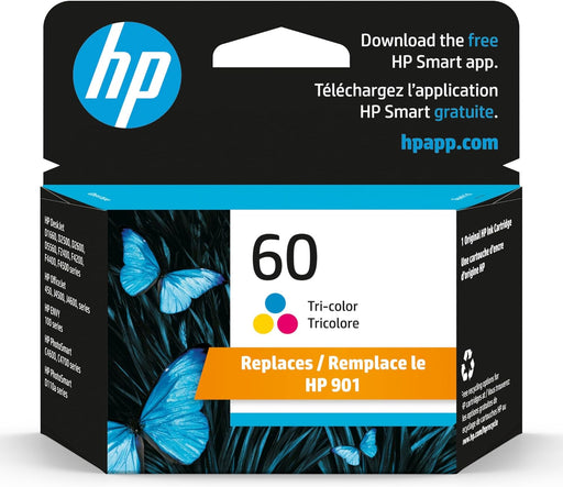 HP 60 Tri-Colour Original Ink Cartridge (CC643WN)