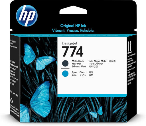 HP 774 (P2W01A) Matte Black/Cyan Original Printhead