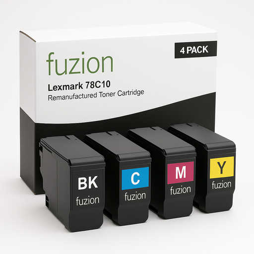 Lexmark 78C10 Compatible Toner Cartridge Combo BK/C/M/Y