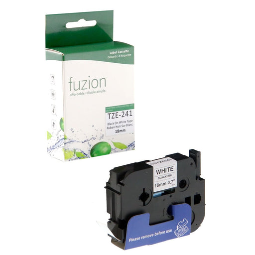 Brother TZE-241 18mm Tape - Black on White