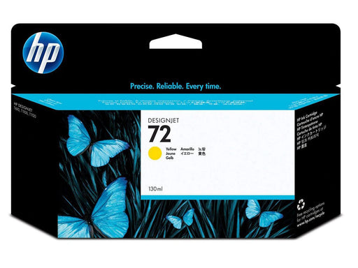 HP C9373A 72 Ink Cartridge, Yellow, 130mL