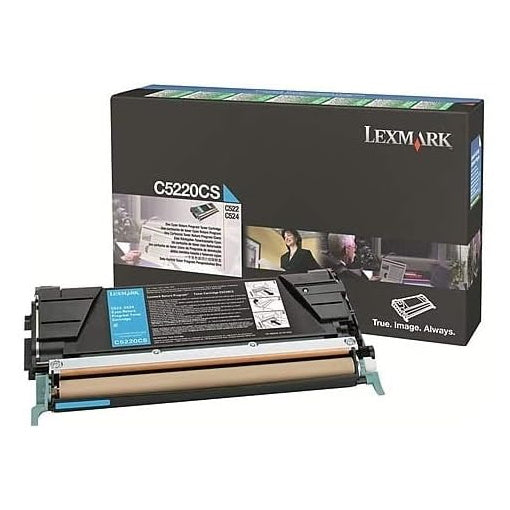 Lexmark C522/524 Cyan Toner Cartridge (C5222CS), Standard – Compatible Printer Supply – Get Toner Canada