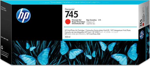 HP 745 (F9K06A) 300mL Chromatic Red Original Ink Cartridge