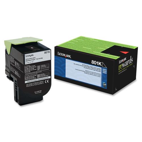 Lexmark 801K Black Return Program Toner Cartridge (80C10K0) – Compatible Printer Supply – Get Toner Canada