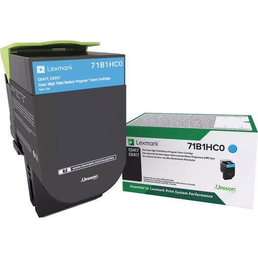 Lexmark CS/X417/517 Cyan High Yield Return Program Toner Cartridge (71B1HC0) – Compatible Printer Supply – Get Toner Canada