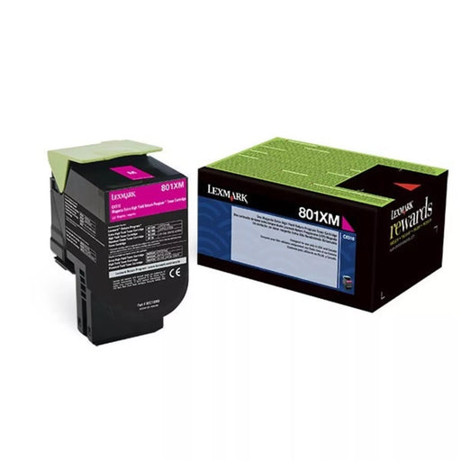 Lexmark 801XM Magenta Extra High Yield Return Program Toner Cartridge (80C1XM0) – Compatible Printer Supply – Get Toner Canada