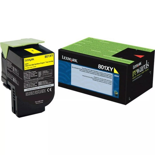 Lexmark 801XY Yellow Extra High Yield Return Program Toner Cartridge (80C1XY0) – Compatible Printer Supply – Get Toner Canada
