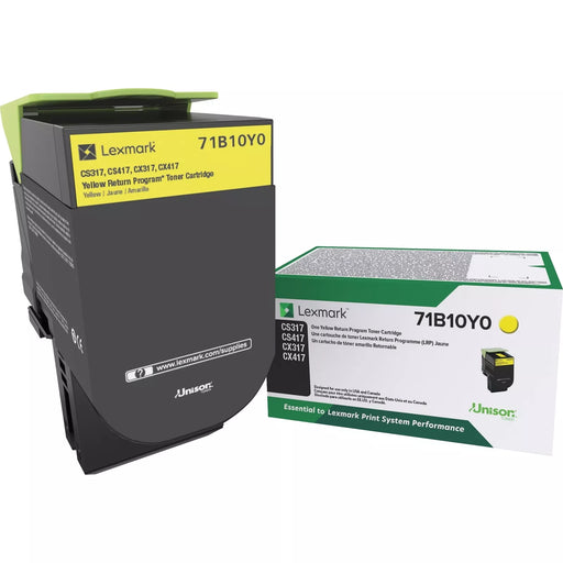 Lexmark 71B10Y0 LEXMARK CS/X317/417/517 YELLOW RET PROG TONER 2.3K – Compatible Printer Supply – Get Toner Canada