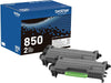 Brother TN850 High Yield Black Toner Cartridges - 2 Pack
