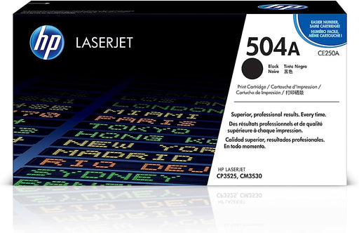 HP 504A (CE250A) Black Original LaserJet Toner Cartridge – Compatible Printer Supply – Get Toner Canada