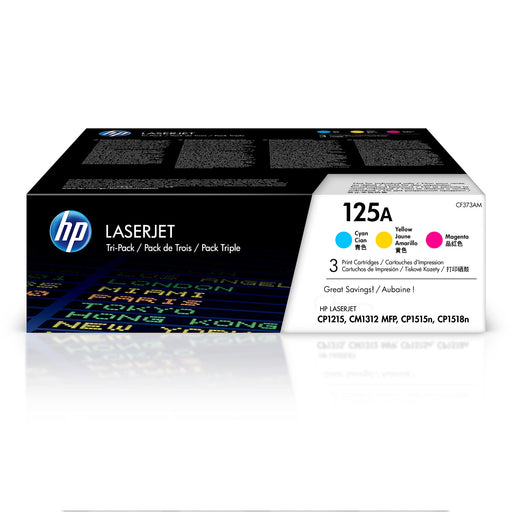 HP 125A (CE259A) Cyan, Magenta & Yellow Original LaserJet Toner Cartridges, 3 Pack – Compatible Printer Supply – Get Toner Canada