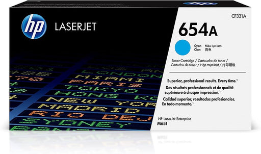 HP 654A (CF331A) Cyan Original LaserJet Toner Cartridge