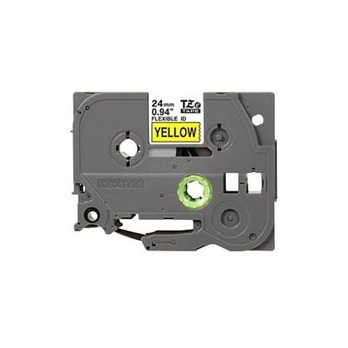 TZEFX631 Brother LAMINATED FLEXIBLE ID TAPES - BLACK ON YELL