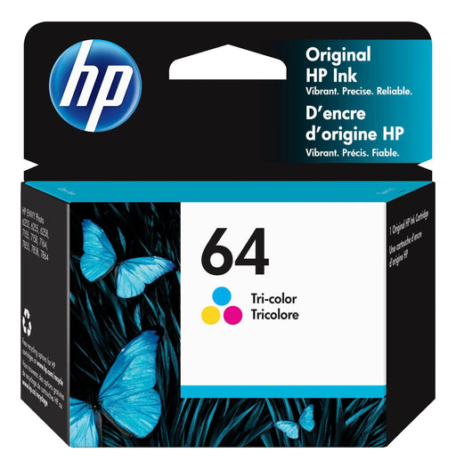 HP 64 Tri-color Original Ink Cartridge (N9J89AN#140)