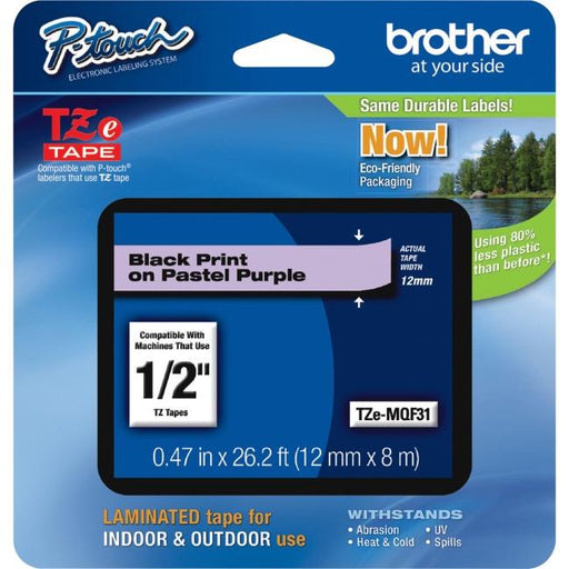 TZEMQE31 Brother TAPE PASTEL PINK  (MATT LAMINATED)