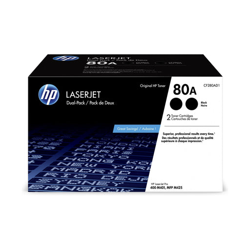 HP 80A Black Dual LaserJet Toner Cartridge