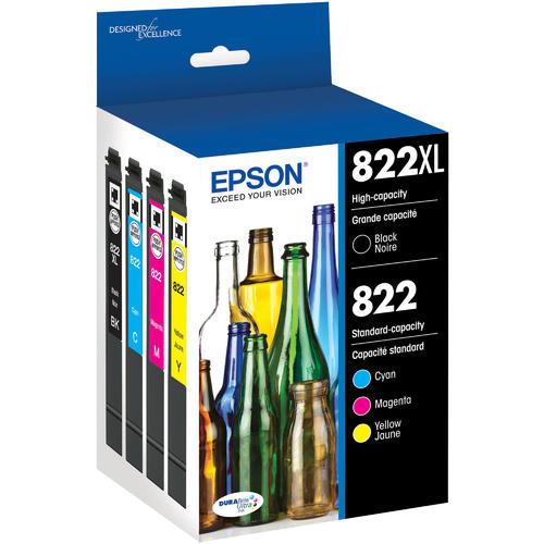 Epson EPSON T822 High Capacity Black and Standard Capacity Color Combo (CMY) Pack Ink Cartridge?with Sensormatic – Compatible Printer Supply – Get Toner Canada