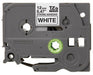 Black on White Tape w/ Extra Strength Adhesive 9mm 8m