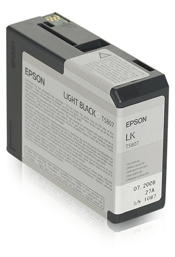 Epson T580700 EPSON ULTRACHROME LIGHT BLACK INK 80ML, STYLUS PRO 3 – Compatible Printer Supply – Get Toner Canada