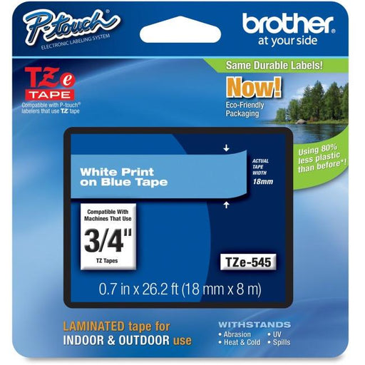 TZE435 Brother LAMINATED TAPES 12MM WH ON RED