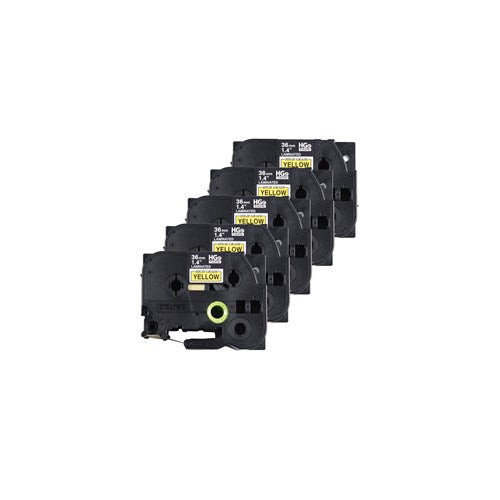 HGE6515PK  HIGH GRADE LAMINATED TAPES 24MM-BLACK ON YELLOW