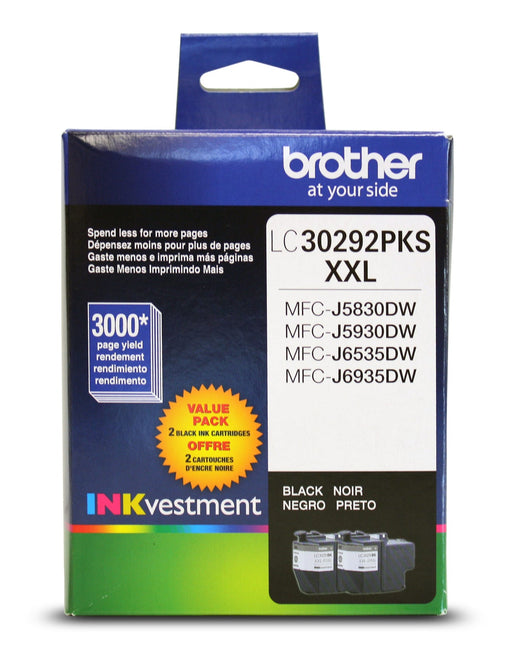 Brother LC30292PKS 2PK BLACK INK FOR MFCJ5830DW, MFCJ6535DW – Compatible Printer Supply – Get Toner Canada