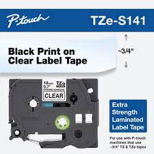 TZN641 Brother NON LAMINATED TAPES 18MM - BLACK ON YELLOW