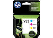 HP 933 Cyan, Magenta & Yellow Original Ink Cartridges, 3 Pack (N9H56FN)
