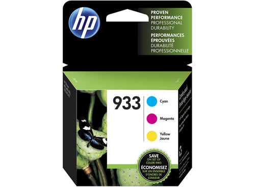HP 933 Cyan, Magenta & Yellow Original Ink Cartridges, 3 Pack (N9H56FN)
