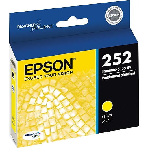 Epson 252 Yellow Ink Cartridge, Standard Capacity (T252420) – Compatible Printer Supply – Get Toner Canada